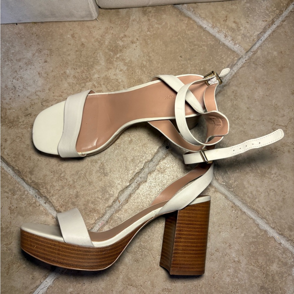 New Nordstrom Women’s Block‎ Heel Platform Sandals Summer Y2K Vacation - Picture 8 of 10